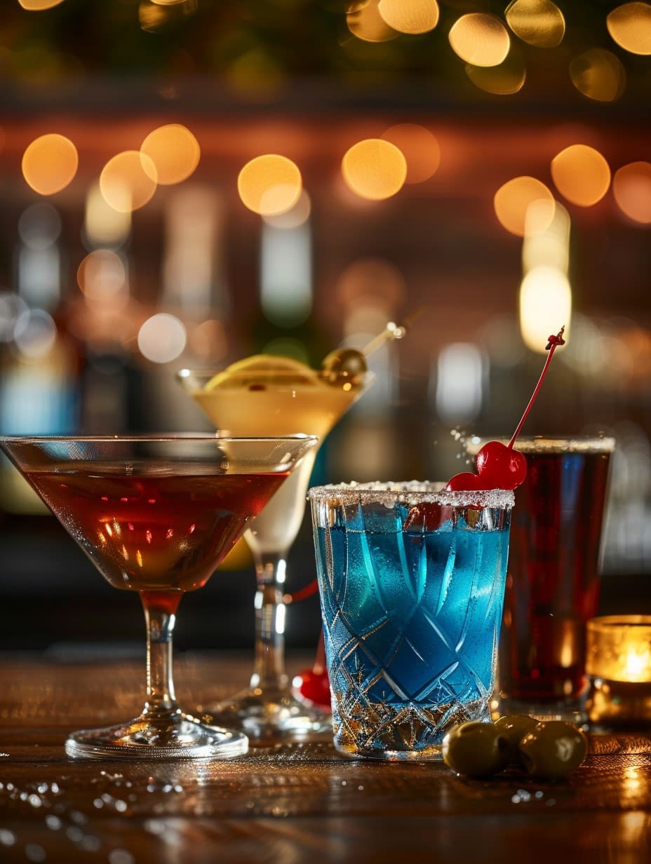 Cocktails served in the Admiral Lounge at The Anchor