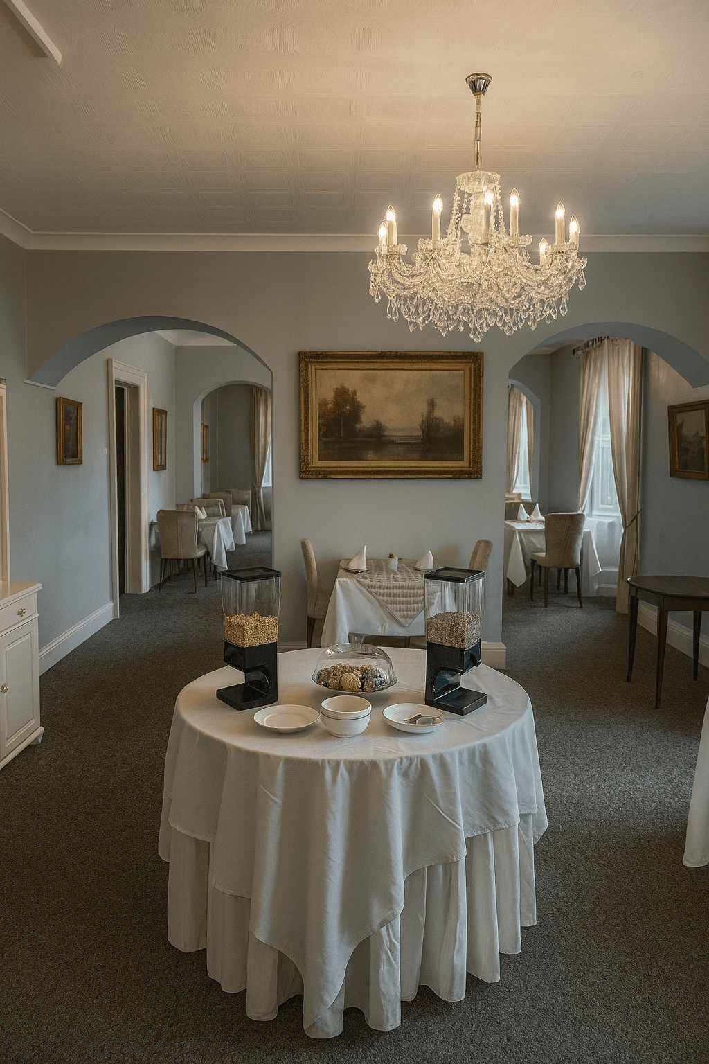 Dining inside Salmon’s Leap Restaurant