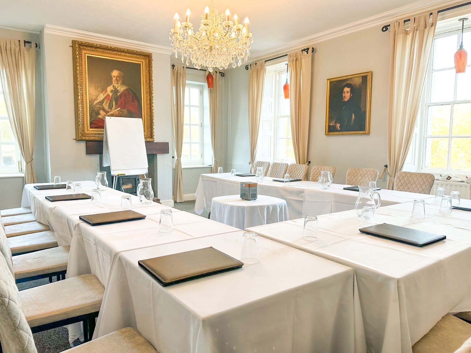 Meeting room set up for a business event at The Anchor Hotel Haydon Bridge