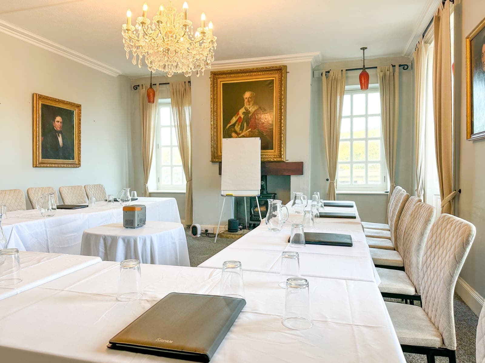 Private function and meeting room at The Anchor Hotel with table setup