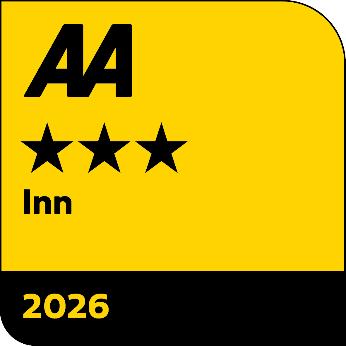 AA 3-star rated inn 2026