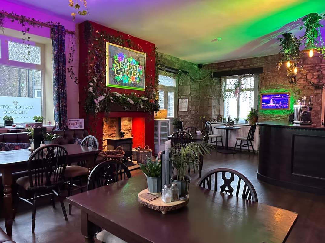 Secret Garden Café outdoor seating by the river