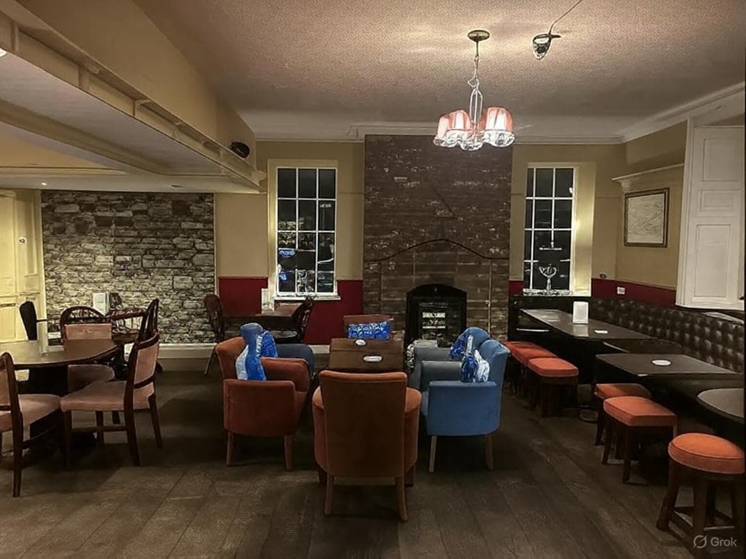 Warm bar and lounge ambience with timber details